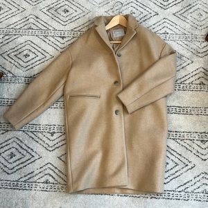 Everlane cocoon jacket in camel